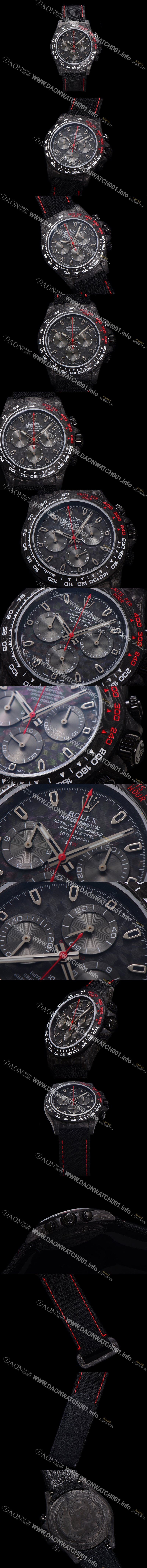 SA급 로렉스남성용 데이토나 DIW 포지드카본 커스텀 40미리 크로노그래프 오토매틱 Cal.4130 무브먼트 블랙 다이얼 ROL48745 xx