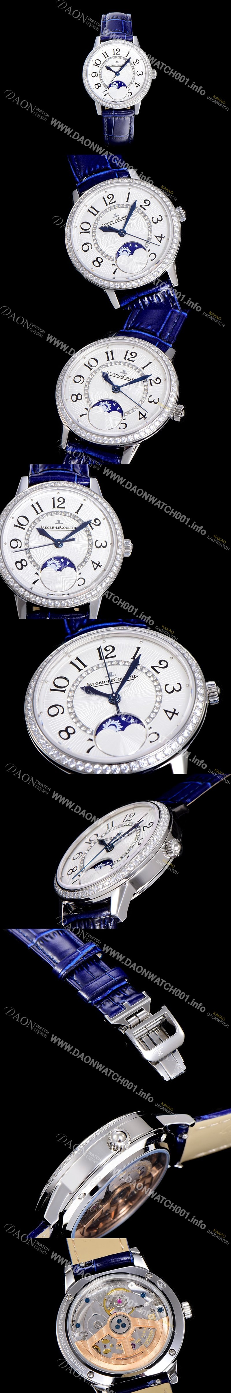 SA급 예거르꿀르뜨여성용 랑데부 문페이즈 34mm 다이아몬드 화이트다이얼 오토매틱 JAG23292 xx