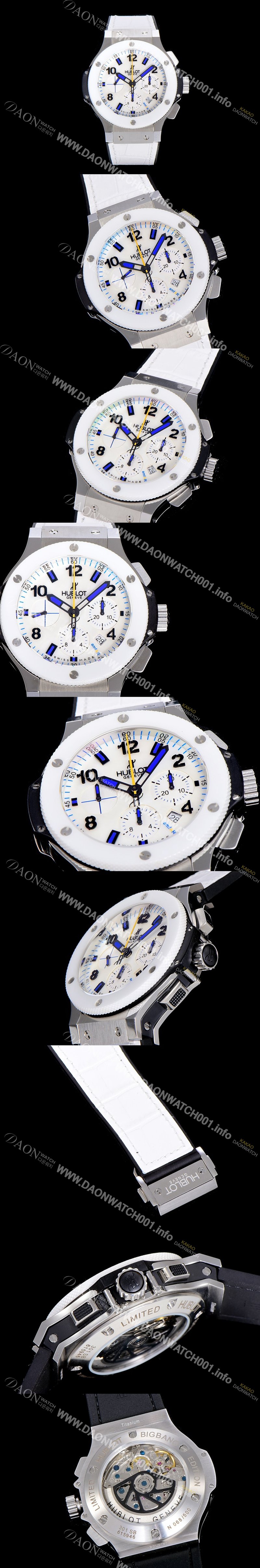 SA급 휴블렛남성용 빅뱅 크로노그래프 44미리 세라믹 우레탄 오토매틱 화이트다이얼 HUB39835 xx