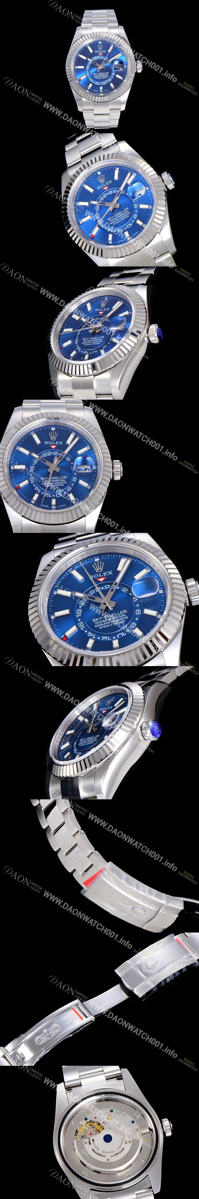SA급 로렉스남성용 스카이더웰러 오이스터퍼페츄얼 39미리 오토매틱 블루다이얼 ROL44933 xx
