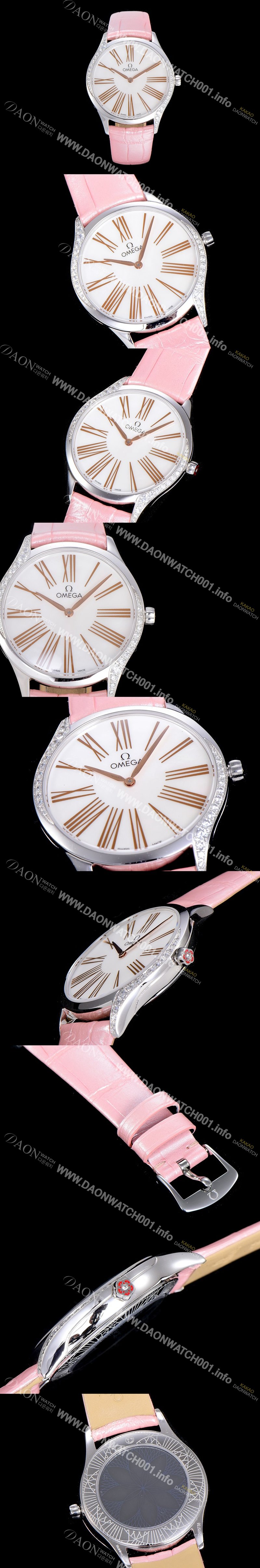 SA급 오메가여성용 드빌 스틸 트레저 다이아몬드 36미리 쿼츠 화이트다이얼 OMG33575 xx