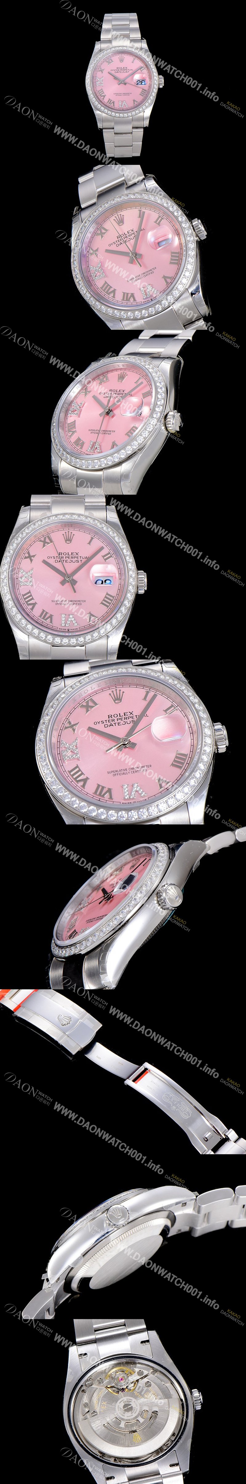 SA급 로렉스남성용 데이져스트 오토매틱 3235무브 보석/큐빅 36미리 핑크다이얼 ROL18984 xx