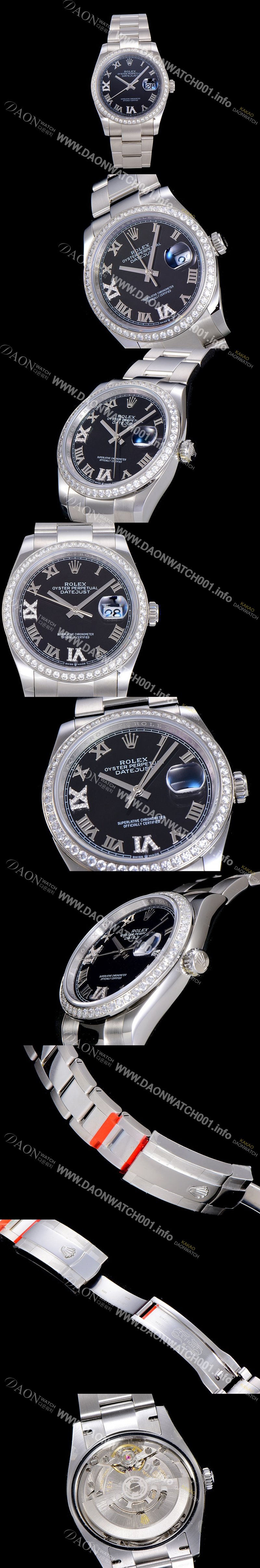 SA급 로렉스남성용 데이져스트 오토매틱 3235무브 보석/큐빅 36미리 블랙다이얼 ROL72400 xx