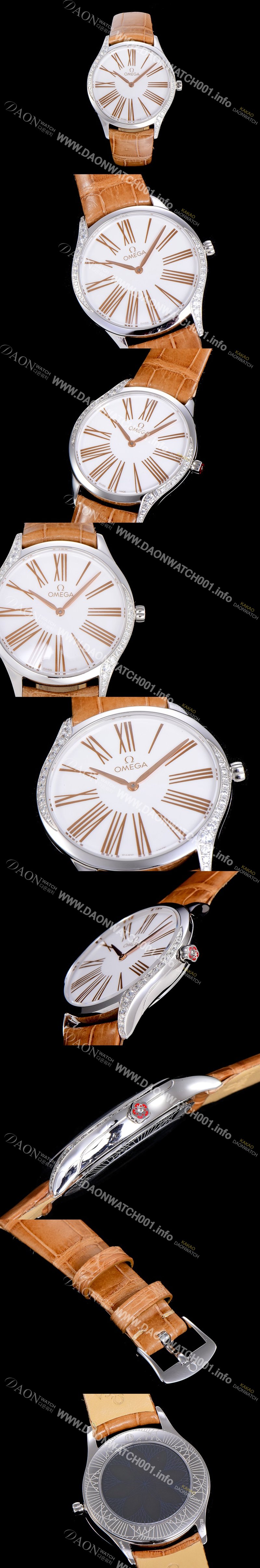 SA급 오메가여성용 드빌 스틸 트레저 다이아몬드 36미리 쿼츠 화이트다이얼 OMG27779 xx