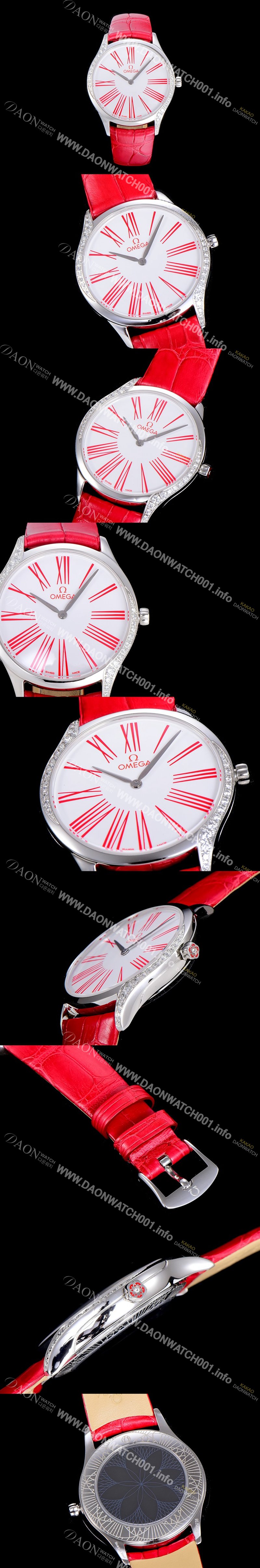 SA급 오메가여성용 드빌 스틸 트레저 다이아몬드 36미리 쿼츠 화이트다이얼 OMG67658 xx
