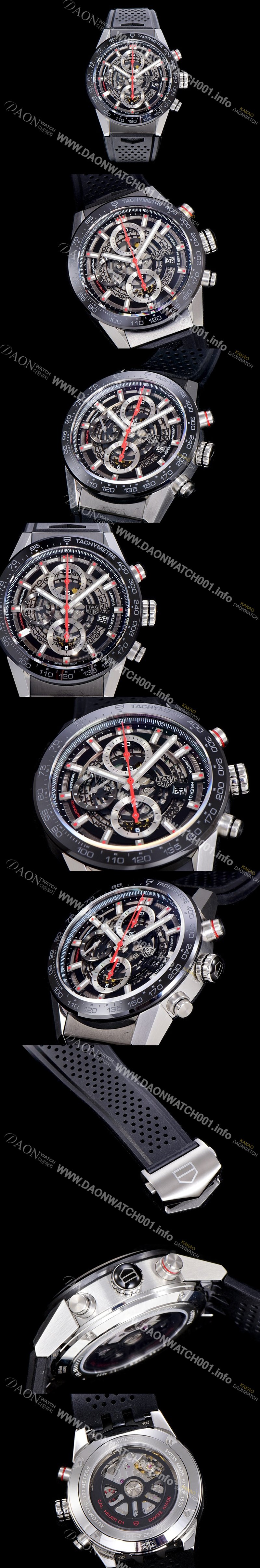 SA급 태그호이어남성용 신상품출시!! 까레라 칼리버 크로노그래프 오토매틱 45mm 블랙다이얼 TAG65464 xx