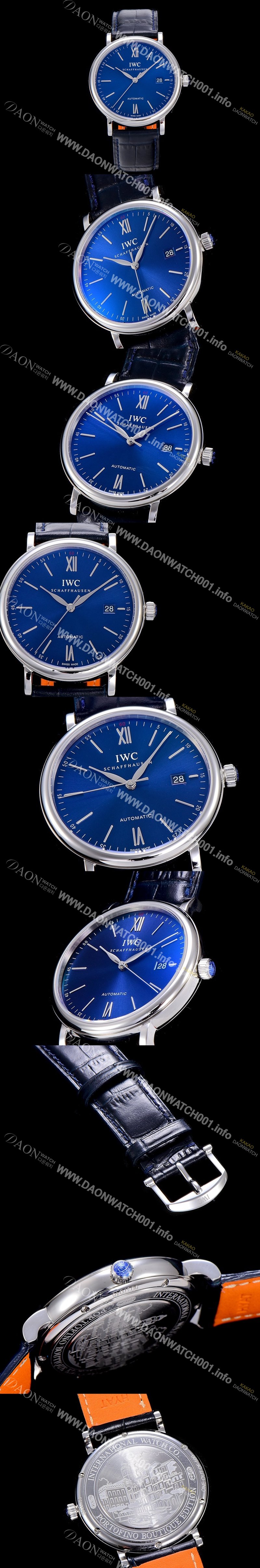 SA급 아이더블유씨남성용 포르토피노 IW356512 오토매틱 ETA 2892-2 40mm 블루다이얼 IWC45828 xx