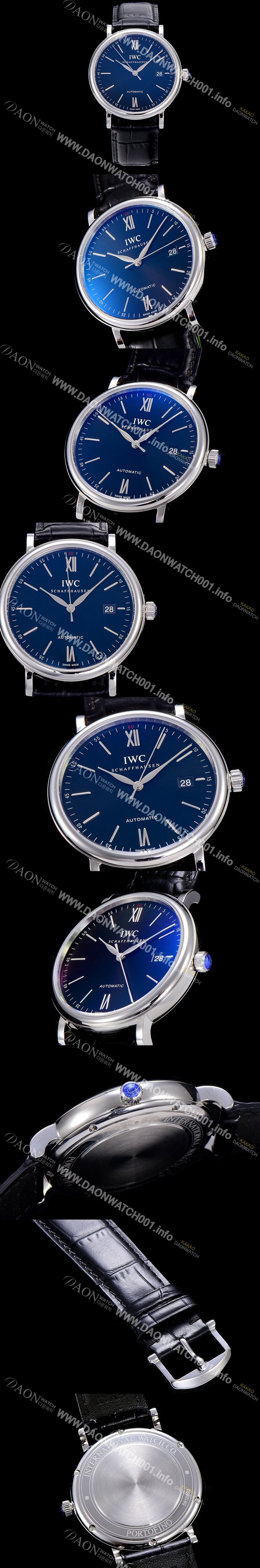SA급 아이더블유씨남성용 포르토피노 IW356502 오토매틱 ETA 2892-2 40mm 블랙 다이얼 IWC56194 xx