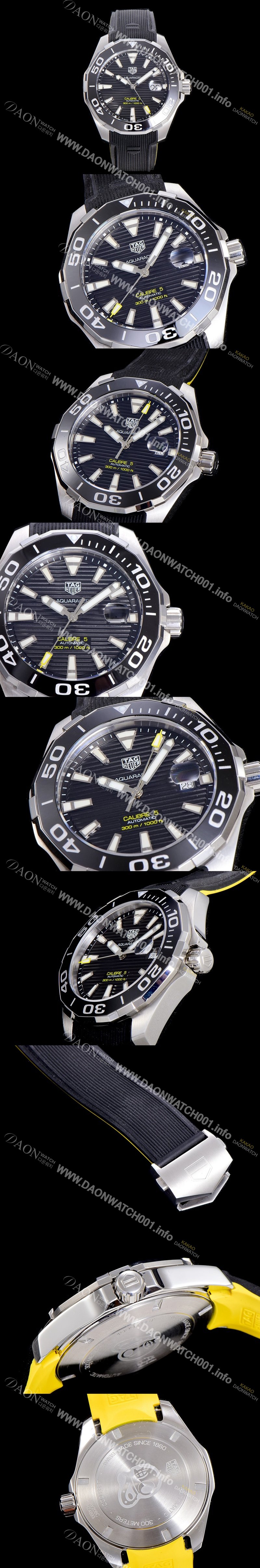 SA급 태그호이어남성용 아쿠아레이서 300M 칼리버5 41mm ETA2824오토매틱 무브먼터 블랙다이얼 TAG55307 xx