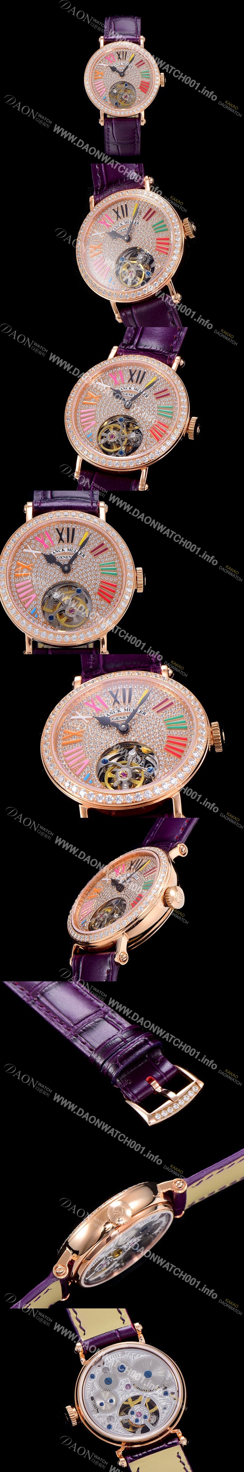 SA급 프랭크뮬러 론드 래디 컬러드림 투어빌론 34mm 다이아세팅 화이트다이얼 FRA99378 xx