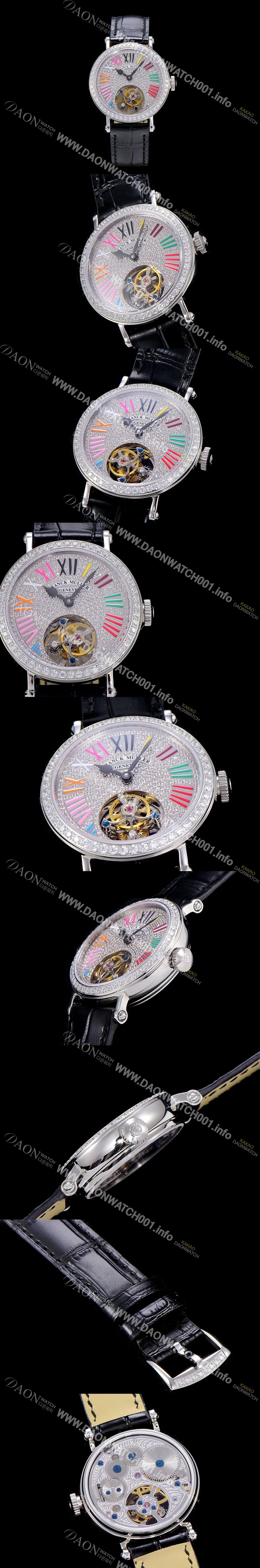 SA급 프랭크뮬러 론드 래디 컬러드림 투어빌론 34mm 다이아세팅 화이트다이얼 FRA53984 xx