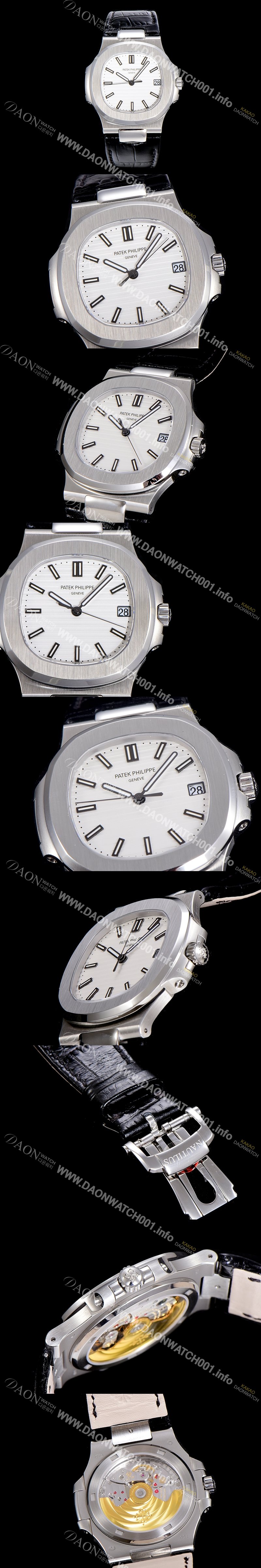 SA급 파텍필립남성용 최신! 노틸러스 5711  Cal.324 S C타입무브 오토매틱 40mm 가죽줄 화이트다이얼 PAT38012 xx