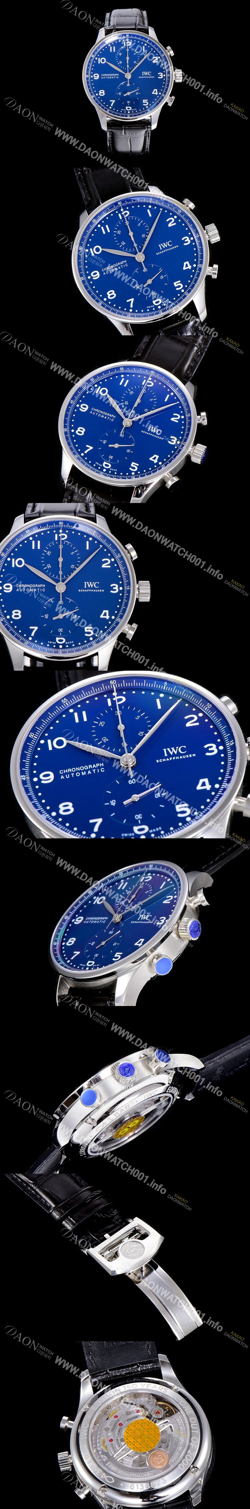 SA급 I.W.C남성용 포르투기즈 IW371601 크로노그래프 에디션 150주년 한정판 블루다이얼 IWC93810 xx