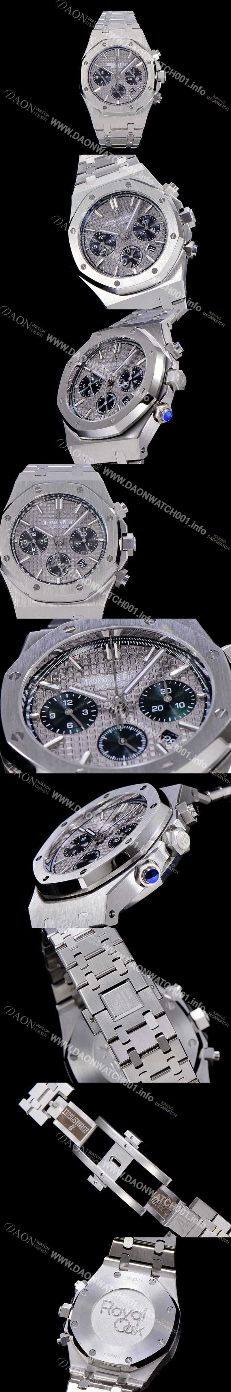SA급 오데마피게남성용  VIP 한정판매  로얄오크 크로노그래프 41미리 그레이 다이얼 AUD13386 xx