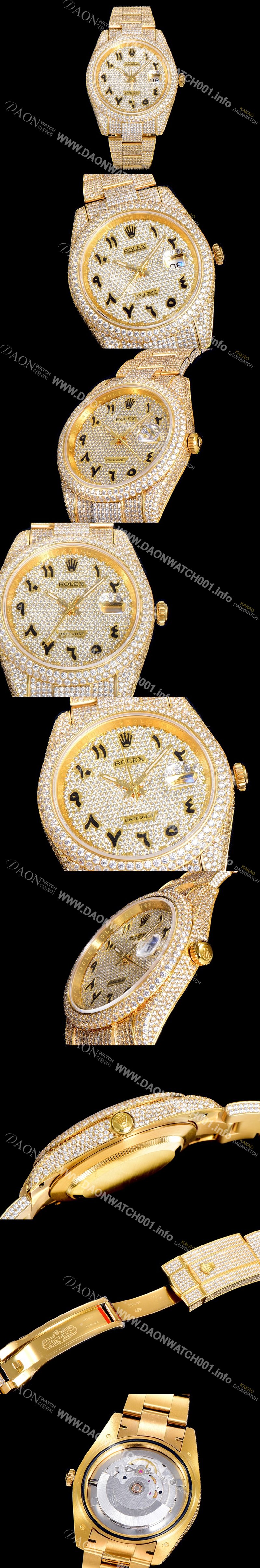 SA급 로렉스남성용 1:1수제공정 제작 데이져스트 41mm 다이아몬드 18K 옐루골드 904L 오토매틱 보석다이얼 ROL19101 xx