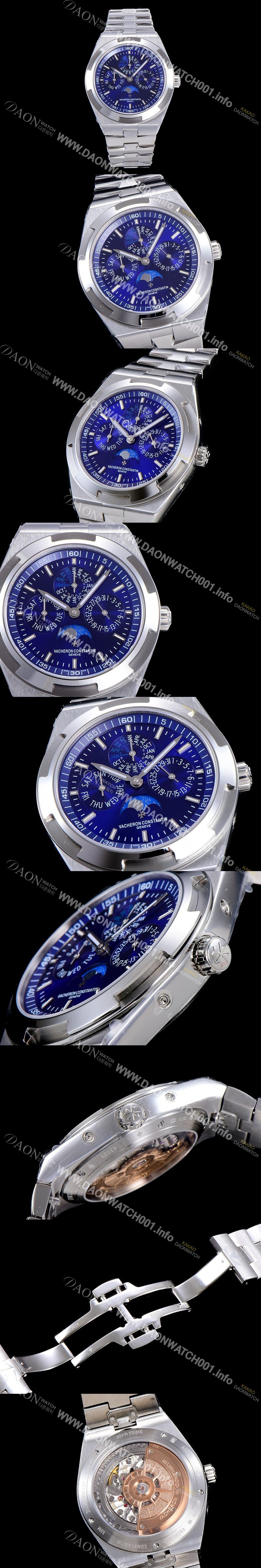 SA급 바쉐런 콘스탄틴 남성용 오버시즈 4300V 오토매틱 1120QP/1타입 41.5미리 메탈케이스 블루다이얼 VAC73733 xx