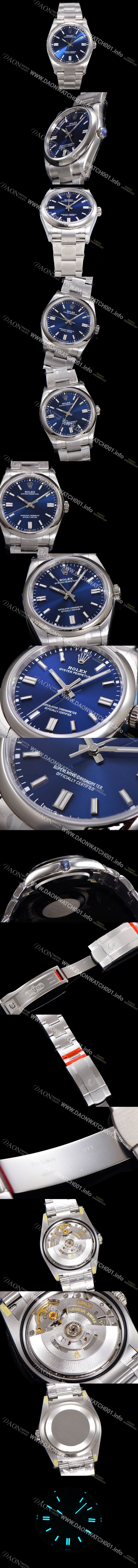 SA급 로렉스 남성용 904스틸 오이스터 퍼페추얼 m126000 오토매틱 칼리버 3230타입 36미리 메탈시계 다크블루다이얼 ROL79897 xx