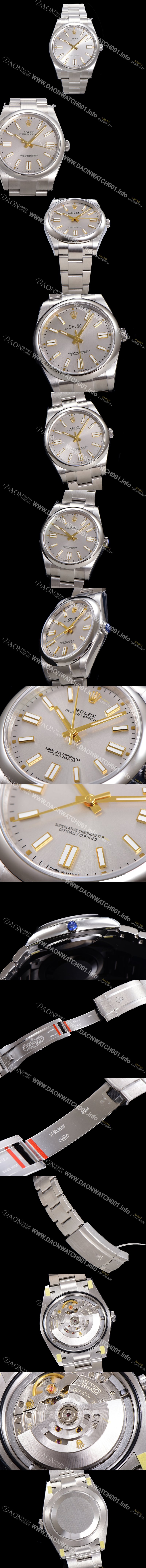 SA급 로렉스 남성용 904스틸 오이스터 퍼페추얼 m124300 오토매틱 칼리버 3230타입 41미리 메탈시계 실버다이얼 ROL79843 xx