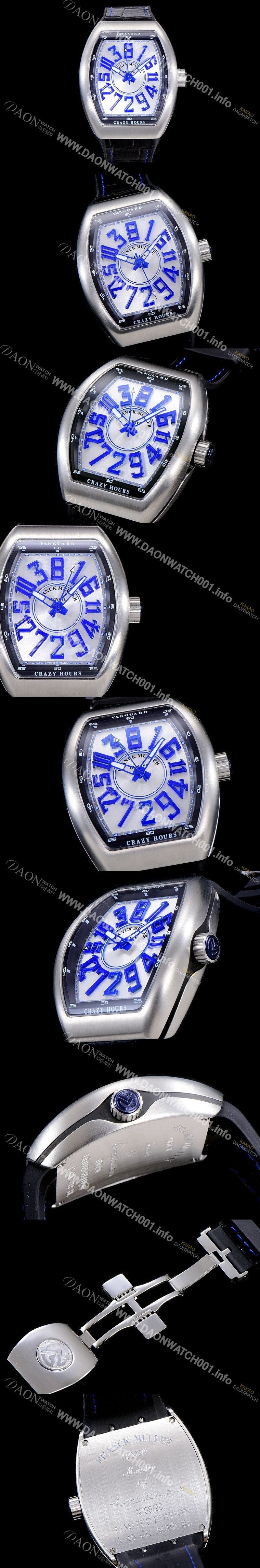 SA급 프랭크뮬러 남성용 뱅가드 오토매틱 CZ02타입 44미리 가죽줄/스트랩 화이트다이얼 실버다이얼 FRA73713 xx