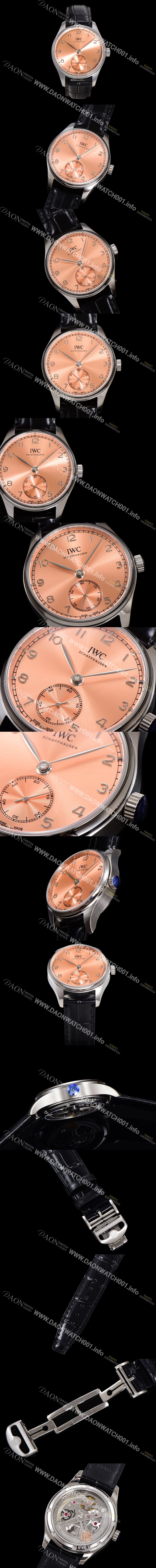 아이더블유씨 포르투기즈 오토매틱 수정형 82200타입 무브 43mm 남성용시계 가죽줄 화이트다이얼 iwc0442 53841