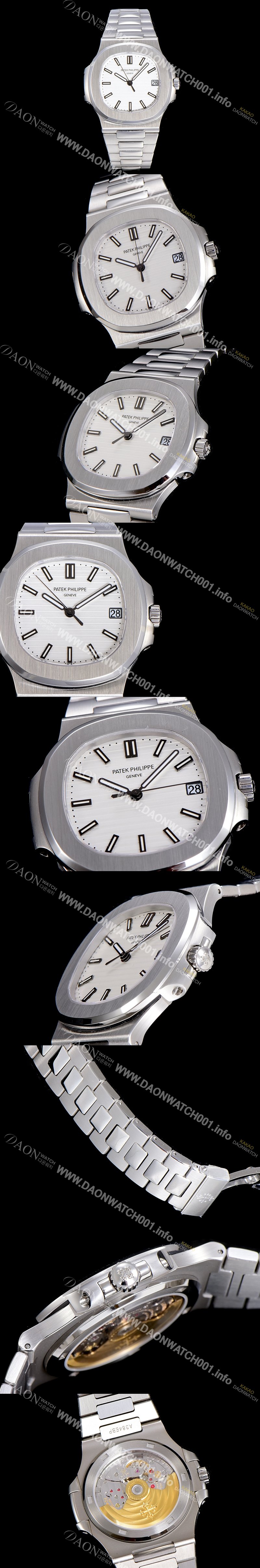 SA급 파텍필립 남성용 노틸러스 5711/1A-011 메탈줄 Cal.324 S C타입무브 오토매틱 40미리 화이트다이얼 PAT75348 xx