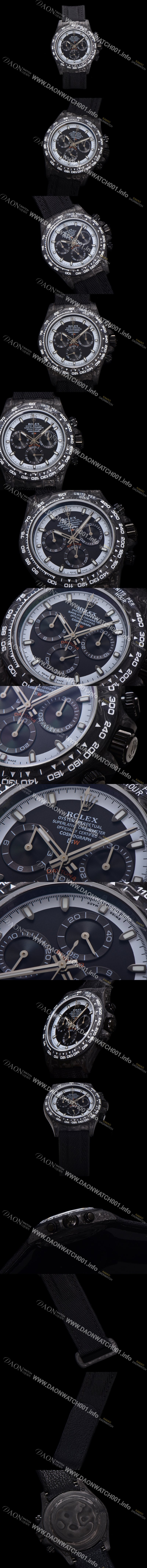 SA급 로렉스 남성용 데이토나 DIW 포지드카본 커스텀 40미리 크로노그래프 오토매틱 Cal.4130 무브먼트 블랙 다이얼 ROL79652 xx
