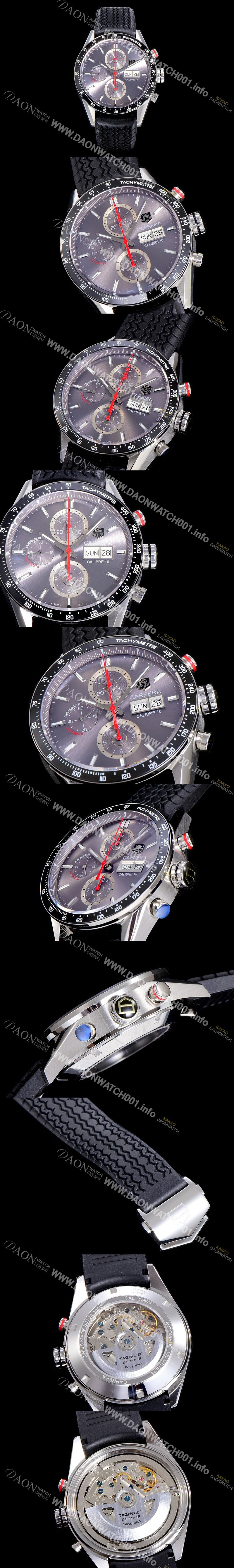 SA급 태그호이어  남성용 까레라 칼리버 16 크로노그래프 그레이 다이얼 TAG74775 xx