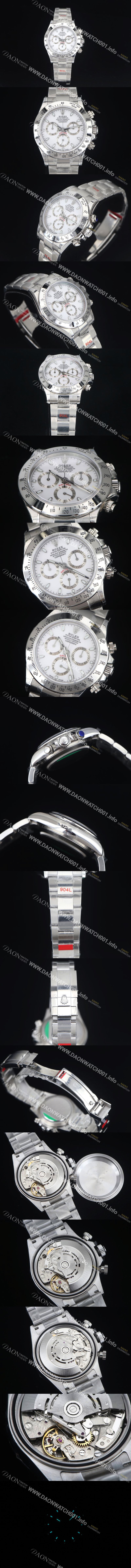 SA급 로렉스 남성용 904L스틸!! 데이토나 116520 오이스터 40미리 오토매틱 7750 타입 화이트다이얼 ROL72580 xx