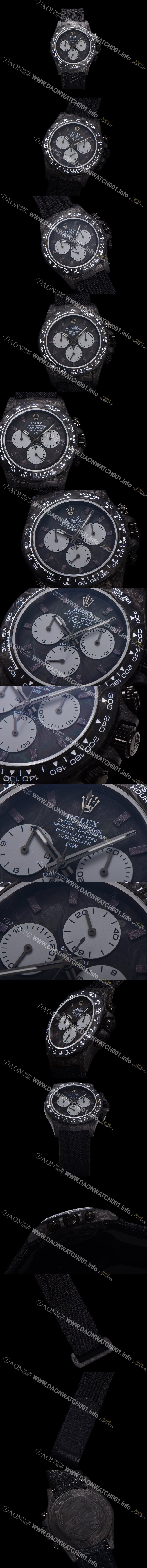 SA급 로렉스 남성용 데이토나 DIW 포지드카본 커스텀 40미리 크로노그래프 오토매틱 Cal.4130 무브먼트 블랙 다이얼 ROL79697 xx