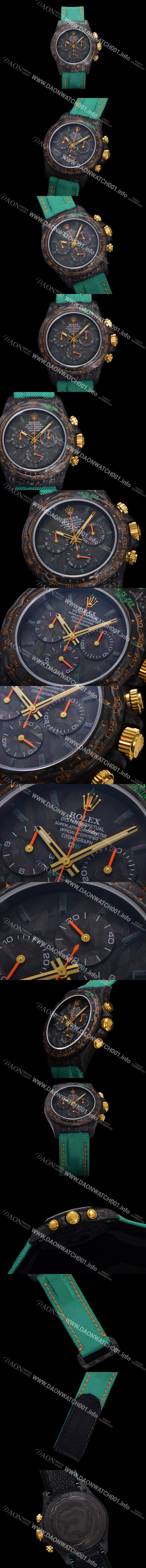 SA급 로렉스 남성용 데이토나 DIW 포지드카본 커스텀 40미리 크로노그래프 오토매틱 Cal.4130 무브먼트 블랙 다이얼 ROL79688 xx