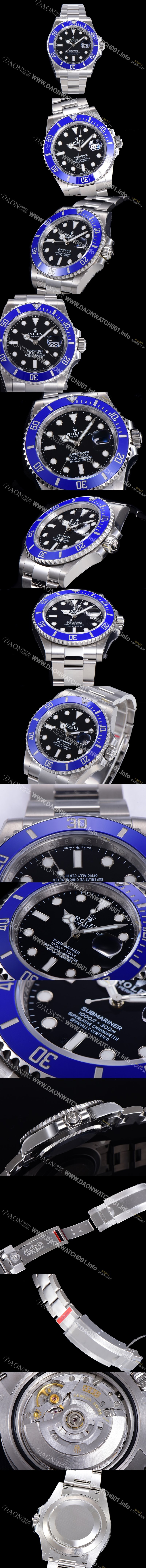 SA급 로렉스 남성용 신상/업데이트 서브마리너 오토매틱 Cal.3235 40미리 메탈줄 세라믹 제질 블랙다이얼 ROL79567 xx