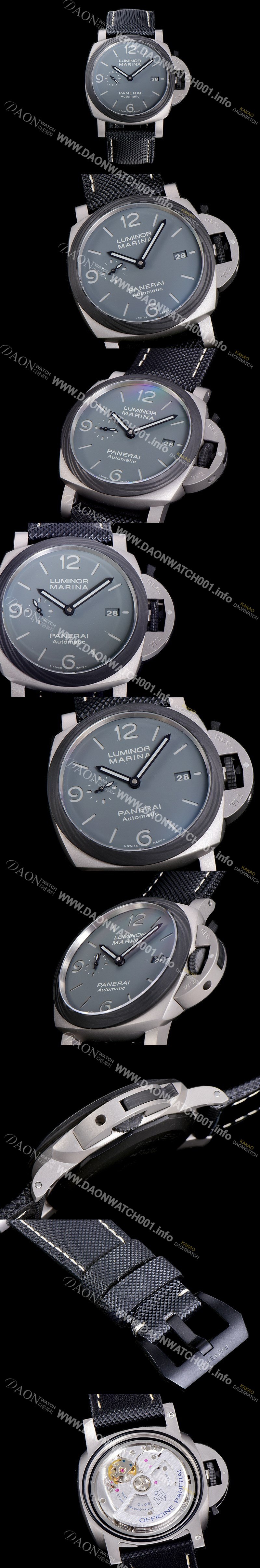SA급 파네라이 남성용 루미노르 PAM01662 마린나 DMLS 44미리 오토매틱 Cal.P.9010 티타늄/카본케이스 그레이다이얼 PAN73335 xx