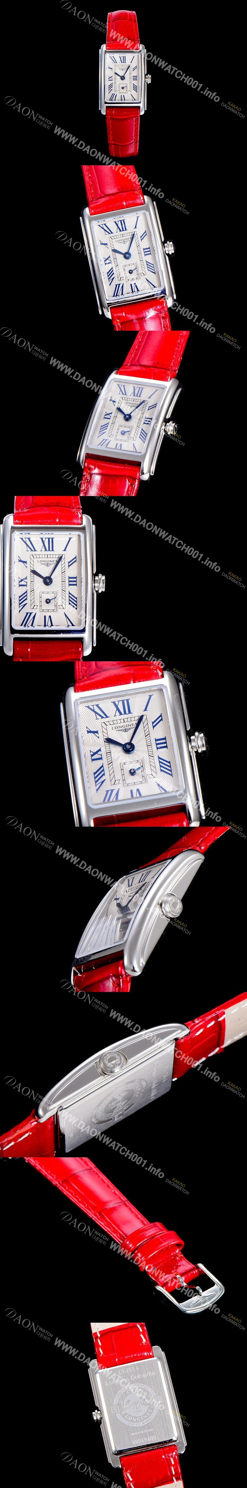 SA급 론진 여성용 돌체비타 스텐레스스틸 쿼츠L178.2 20.8미리 악어가죽 화이트다이얼 CAR11336 xx