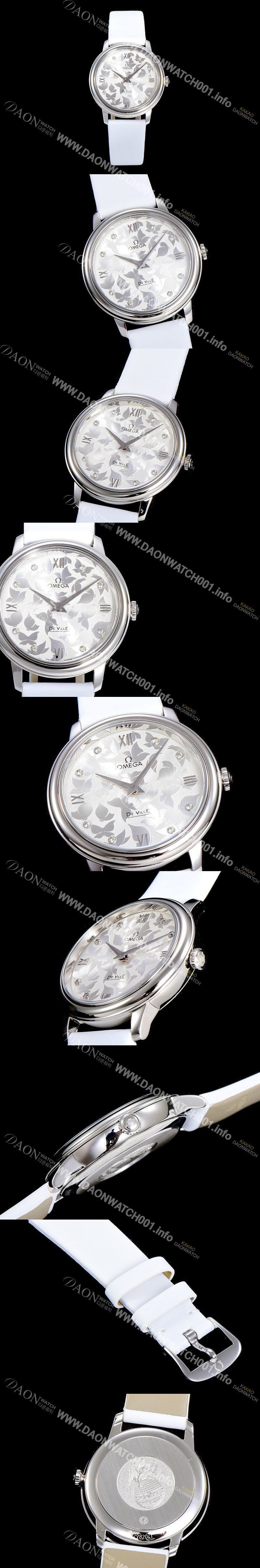 SA급 오메가 여성용 드빌 프레스티지 32.7미리 쿼츠 4061타입 레이디 소가죽줄 화이트다이얼 OMG79479 xx