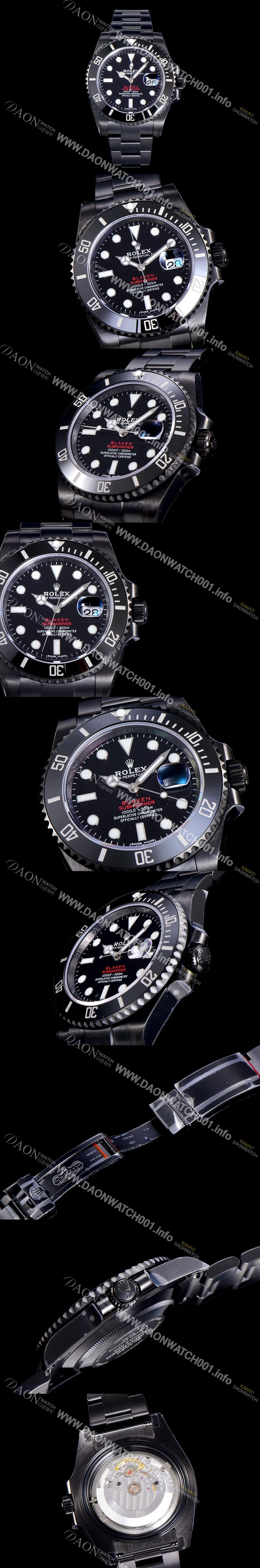 SA급 로렉스 남성용 서브마리너 데이터 2824-2 무브 블랙 PVD 코딩 케이스 40미리 오토매틱 블랙다이얼 ROL79479 xx