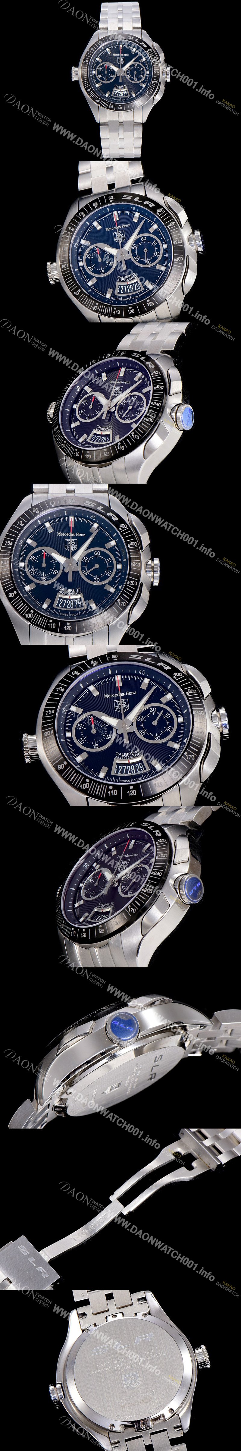 SA급 태그호이어 남성용 PVD 타키메터 베젤 오토매틱 45미리 블랙다이얼 TAG73868 xx