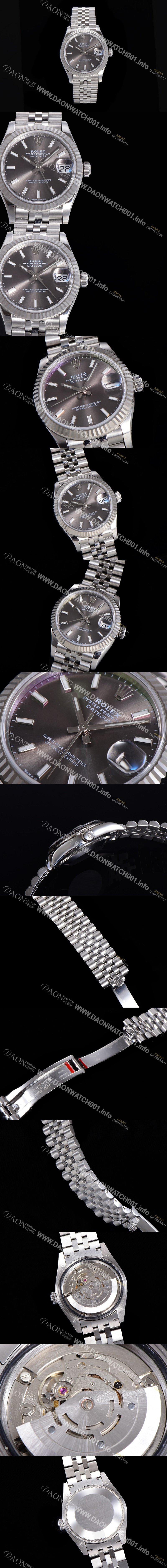 로렉스 2021신상 데이져스트 오토매틱 ETA-2688 31mm 여성용 메탈줄 그레이 다이얼 rol105251879