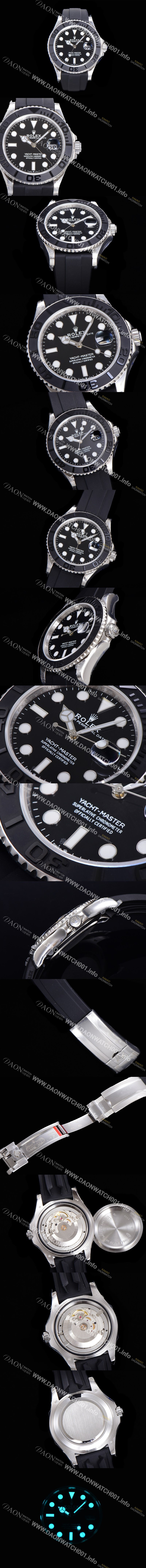 SA급 로렉스 남성용 2022신형 요트마스터 m226659 칼리버 2824 타입!!블랙 무광 세라믹 베젤 블랙 다이얼 오토매틱 무브먼트 ROL02084 xx