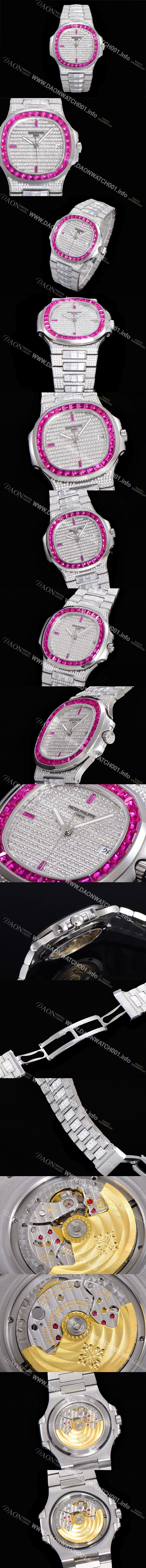 SA급 파텍필립 남성용 노틸러스 5719/10G-010 보석/큐빅 셋팅 오토매틱 Cal.324 S C 타입 40미리 메탈 보석다이얼 PAT74093 xx