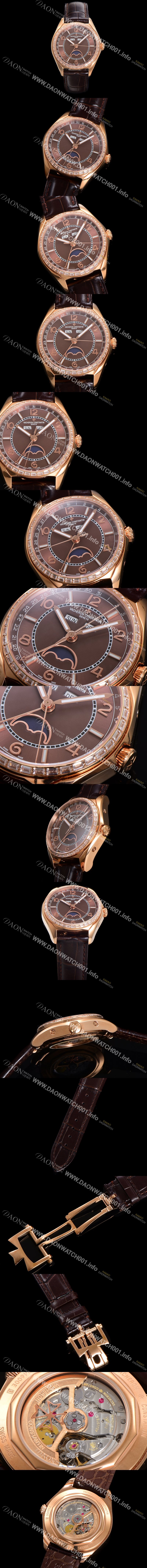 SA급 바쉐론 콘스탄틴 남성용 피프티식스 컴플리트 캘린더 Ref.4600E 18k 로즈골드 40mm 오토매틱 2460 QCL/1 타입 브라운 다이얼 vac1155 xx