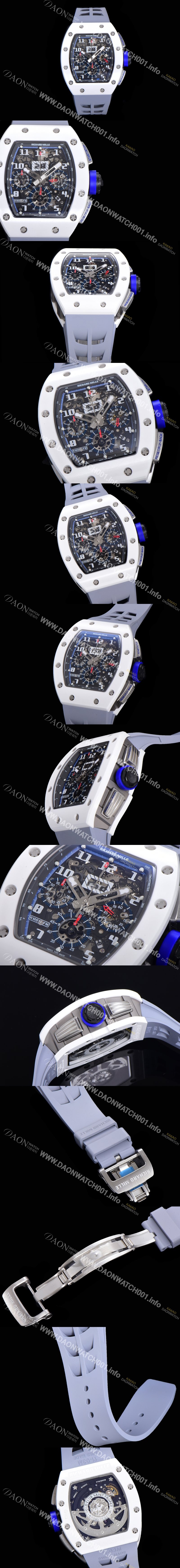 SA급 리차드밀레 남성용 RM11-02 클래식 세라믹 50미리 남성용시계 7750 크로노그래프 오토매틱 블랙다이얼 RIC09620 xx