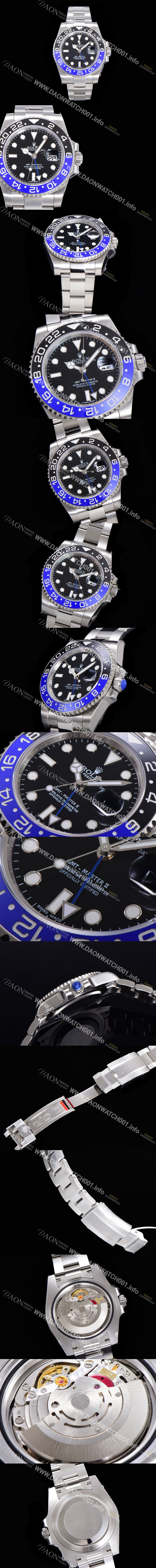 SA급 로렉스 남성용 904L 스틸!! 2022신형 지엠티 마스터II  116710BLNR-78200 듀얼 타임  24시간 회전 베젤 신형 Cal. 3186 오토매틱 무브먼트 블랙 다이얼 브레이슬릿 ROL03318 xx