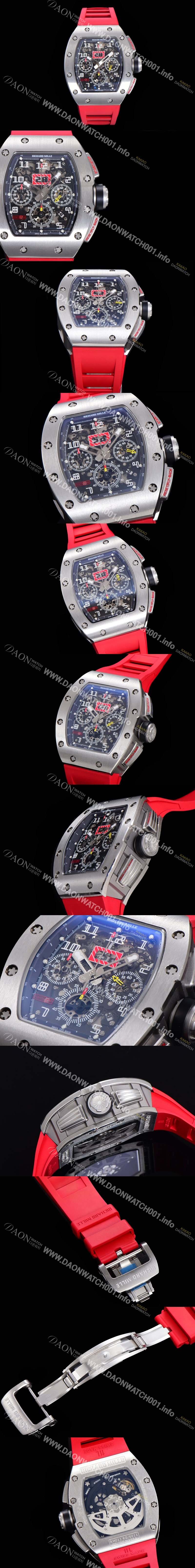 SA급 리차드밀레 남성용 최고급형 RM11-03 플라이백 크로노그래프 50미리 스켈레톤 다이얼 오토매틱 무브먼트 RIC09645 xx