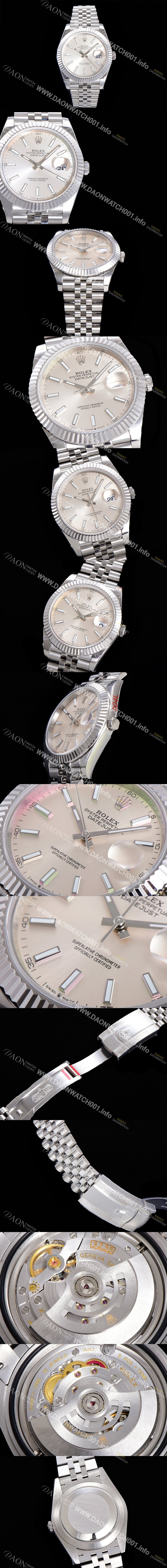 SA급 로렉스 남성용 904L스틸!! 2022신형 데이저스트 41mm II m126334 실버 다이얼 야광 스틱 인덱스 스틸 브레이슬릿 신형 Cal.3235 오토매틱 무브먼트 ROL06101 xx