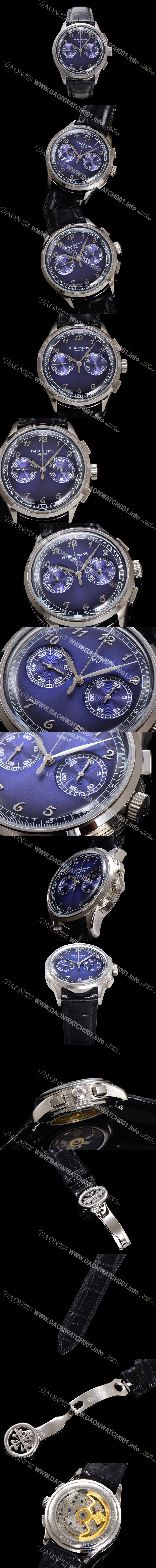 SA급 파텍필립 남성용 컴플리케이션 5170G 크로노그래프 오토매틱 7750 타입 39mm 가죽줄 블루 다이얼 pat2210 xx