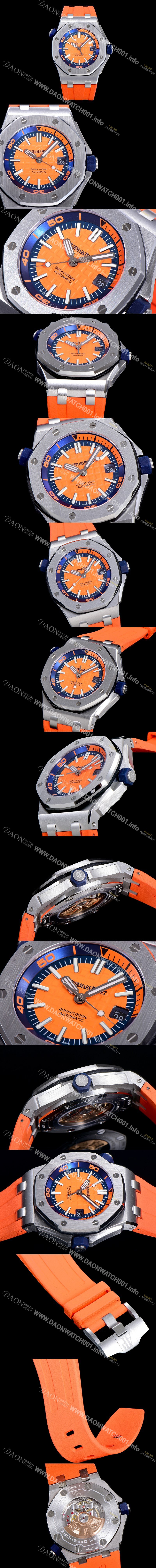 SA급 오데마피게 남성용 옐로 세라믹 다이버!!로얄오크 오프쇼어15710ST.OO.A038CA.01 옐로 와플 다이얼 오토매틱 무브먼트 AUD12260 xx