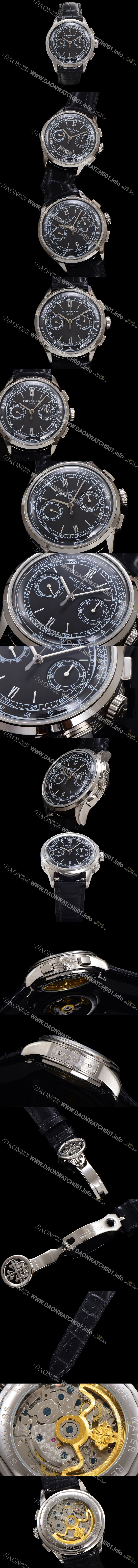 SA급 파텍필립 남성용 컴플리케이션 5170G 크로노그래프 오토매틱 7750 타입 39mm 가죽줄 블랙 다이얼 pat2206 xx