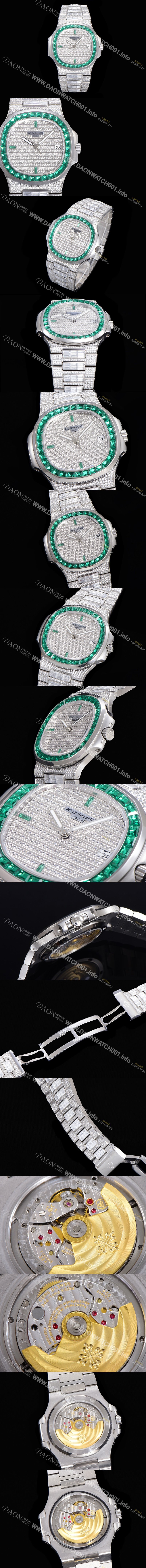 SA급 파텍필립 남성용 노틸러스 5719/10G-010 보석/큐빅 셋팅 오토매틱 Cal.324 S C 타입 40미리 메탈 보석다이얼 PAT74096 xx