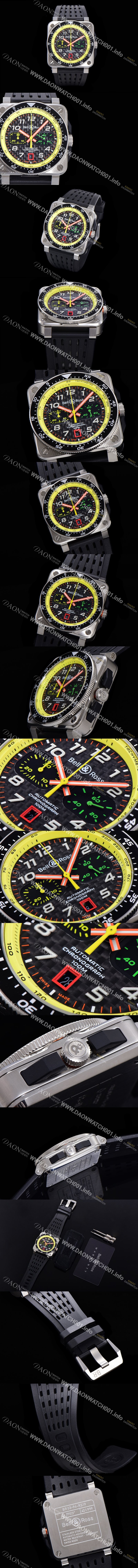 SA급 벨엔로스 남성용 BR-03 인스트루먼트 PVD블랙코팅 오토매틱 9015무브먼트 42미리 러버우테탄줄 화이트다이얼 BEL75154 xx