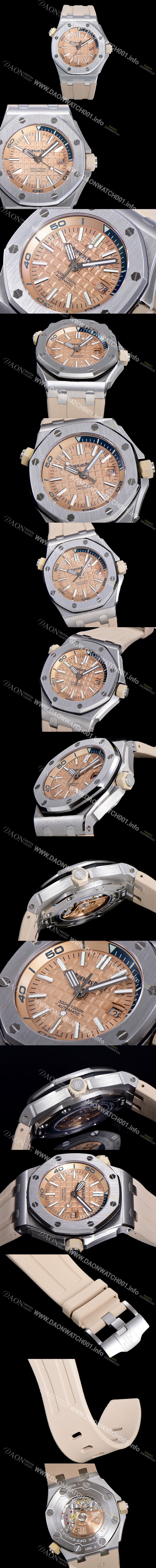 SA급 오데마피게 남성용 옐로 세라믹 다이버!!로얄오크 오프쇼어15710ST.OO.A038CA.01 옐로 와플 다이얼 오토매틱 무브먼트 AUD12308 xx